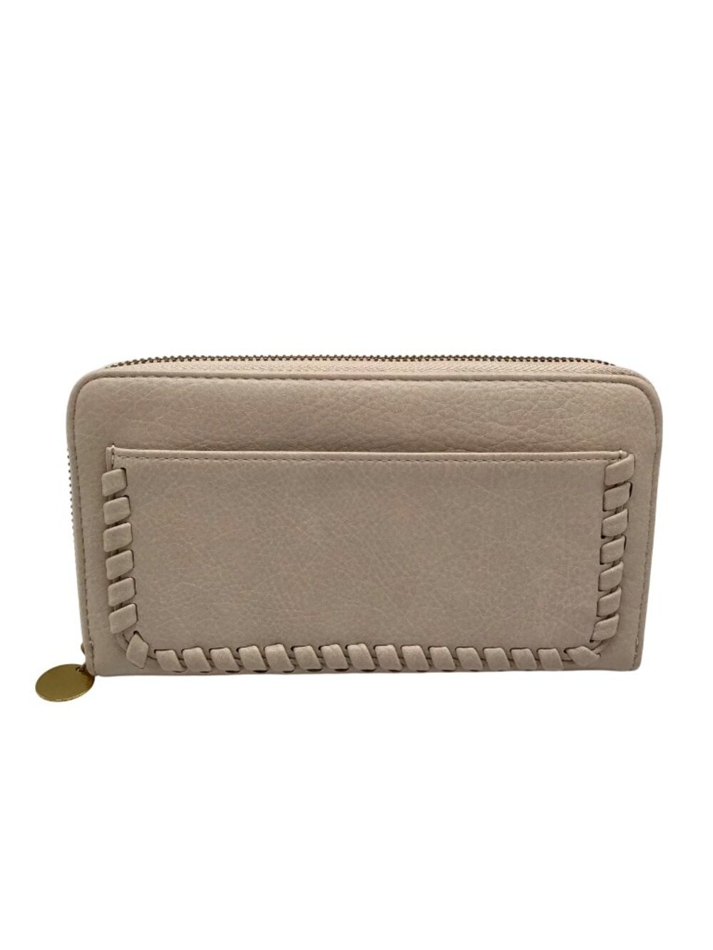 Style & Co Alabaster Faux Leather Whip-Stitch Zip Wallet